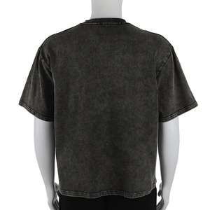 Oem Ras du Cou Haute Qualité 300 Gsm Coton Vintage Blanc Surdimensionné t-shirt Streetwear Hip Hop 240 Grammes t-shirt - Product Image 5