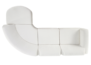 Canapé d'angle moderne en L à 3 places avec ottoman, revêtement en velours et mousse haute densité, assise profonde, idéal pour appartement et hôtel - Product Image 2