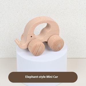 Infant Animal Shaped Holz Hand Push Car Lernspiel zeug für <span class=keywords><strong>2</strong></span> bis 4 Jahre alt mit Griff Trägheit Praxis - Product Image 6