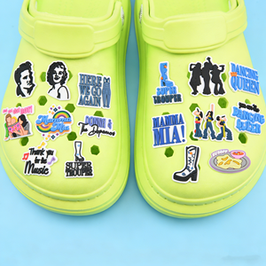 Decorazioni per Scarpe Dancing Queen <span class=keywords><strong>Mamma</strong></span> Mia, Charm in PVC per Sandali, Tema Musicale, Regali per Fan - Product Image 1