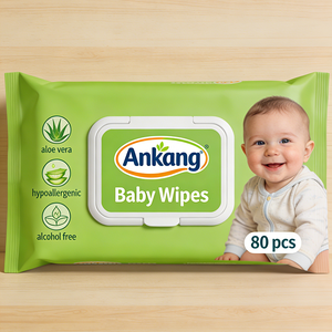 Toptan Hipoalerjenik Bebek Mendilleri 80 Adet Yenidoğan Islak Mendil Kimyasalsız Hassas Cilt Bakımı ve Ev Temizliği İçin - Product Image 1