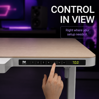 Bureau de jeu réglable en hauteur AOR, surface en fibre de carbone, structure en fer - Design moderne multifonctionnel et durable pour la maison et le bureau