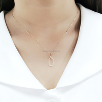 Bijoux fins pendentif 14K Au585 or massif Moissanite colliers femmes bijoux cadeau 14k or jaune chinois or femmes collier