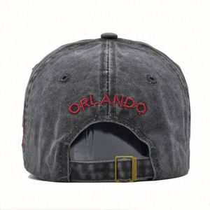 Vintage Sporty Unisex Customized Woven Patch Embossed Common Mesh Fabric Distressed Washed Curved Brim <b>Baseball</b> <b>Cap</b> - Product Image 6