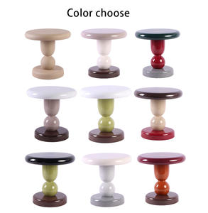 طاولة جانبية حديثة قابلة للتفكيك متعددة الألوان بتصميم فني من الحديد سهلة التجميع لغرفة المعيشة وغرفة النوم والمقاهي - Product Image 5