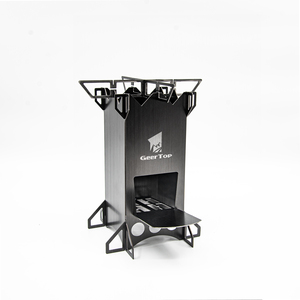 Geertop <span class=keywords><strong>Estufa</strong></span> de leña plegable de acero inoxidable para exteriores <span class=keywords><strong>Estufa</strong></span> de cohete plegable portátil - Product Image 6