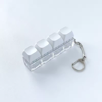 Clavier mécanique à 4 touches Clicker Anime Cartoon Personnalisé en acrylique avec lumière LED Porte-clés Jouet anti-stress Étanche