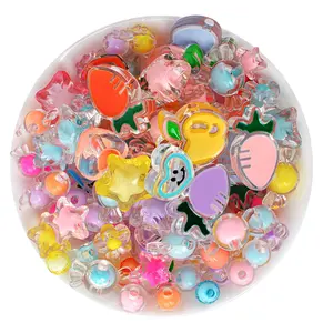 Multi-type Clear Frosted Beads Loose Acrylic Beads For Bracelet Making Diy Children Puzzle Beads