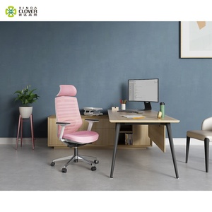 Escritorio ejecutivo de madera para oficina, escritorio de lujo con forma de L, Moderno - Product Image 2