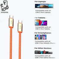 Cable de Datos USB-C Tipo C Trenzado de Nailon, 60W 3A, Carga Rápida PD 3.1, Conductor de Cobre Puro, Conectores de Aleación de Zinc, Personalizado para Cámara IOS