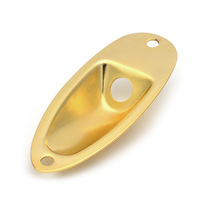 Noir or argent métal guitare basse sortie Audio Jack panneau électrique bateau forme Instruments à cordes pièces et accessoires