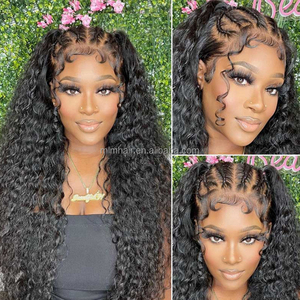 ブラジル産13x6 HDスイス人毛透明レースフロントウィッグ、ディープウェーブHDレースフロントウィッグ（黒人女性向け） - Product Image 2