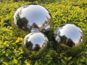 Miroir Poli Décoratif Réfléchissant Sphère Art Urbain Grand Métal 304 316 Matériau Sphère Sculpture Boule En Acier Inoxydable - Product Image 6