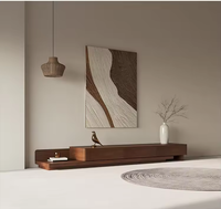 Petit appartement moderne de luxe meuble TV en bois massif ensemble de table basse conception de peinture piano simple table centrale lumineuse pour la vie