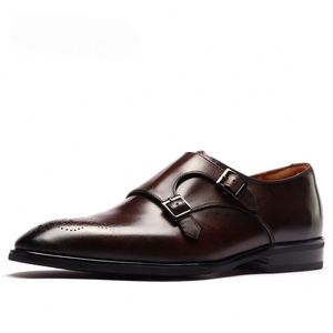 Top-quality Luxury Men's Square Full-grain Leather Handcrafted Business Wedding <b>Shoes</b> Comfortable Waterproof <b>Height</b> <b>Increasing</b> - Product Image 2