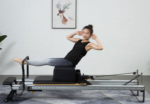 Lettino Reformer Pilates in Lega di Alluminio di Alta Qualità, Attrezzatura per Allenamento Yoga e Ginnastica Domestica, Modello Eight Thousand Twenty-One - Product Image 6