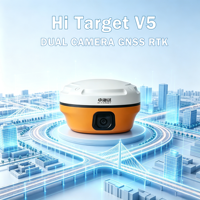 Receptor GNSS Hi Target V5 de Doble Cámara, el Más Económico, de Alta Precisión, 1408 Canales, para Topografía Terrestre, Receptor GNSS RTK