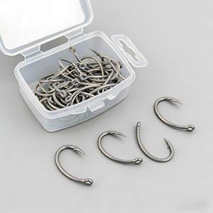 Boîte de 50 hameçons à poissonner à ardillon 8011 en acier à haute teneur en carbone avec revêtement PTFE - Product Image 2