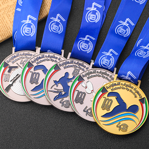 制造奖牌行业廉价金属锌合金压铸奖牌定制射击游泳足球多重运动奖牌 - Product Image 2