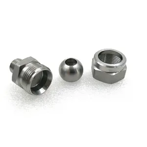 Custom 1/4" stainless steel brass Water nozzle Swiveling Ball Joint 155 Ball Nozzle Connector for Kinds of Nozzles