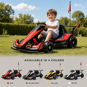 <span class=keywords><strong>Go</strong></span>-<span class=keywords><strong>Kart</strong></span> Elettrico a Doppia Trazione per Bambini da 2 a 8 Anni, Giocattolo Cavalcabile a Velocità Regolabile - Product Image 4