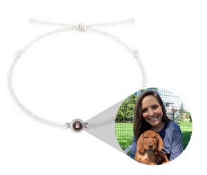XIXe Projection personnalisée <span class=keywords><strong>langues</strong></span> tressées cercle personnalisé animaux Photo acier inoxydable femmes mode bijoux chaîne Bracelets - Product Image 1