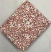 Tissu en coton imprimé à la main artisanal de Jaipur, motifs floraux botaniques, textile indien fait main en gros pour vêtements de créateurs et boutiques.