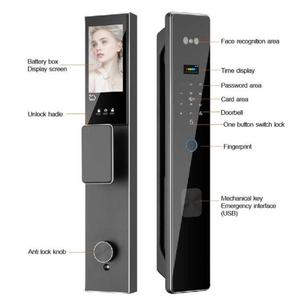 Kunci Pintu Pintar Glomarket Tuya dengan Pengenalan Wajah 3D, Sidik Jari, Panggilan Video, WiFi, Penyimpanan Cloud, Kode Kunci, dan Kata Sandi untuk Kayu/Aluminium - Product Image 5