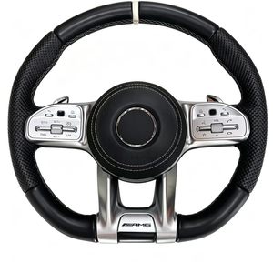 Volant de <span class=keywords><strong>voiture</strong></span> d'occasion pour Mercedes-Benz Classe S AMG W222 S63 S65 OE A0004606303 en cuir perforé, pièces démontées - Product Image 1