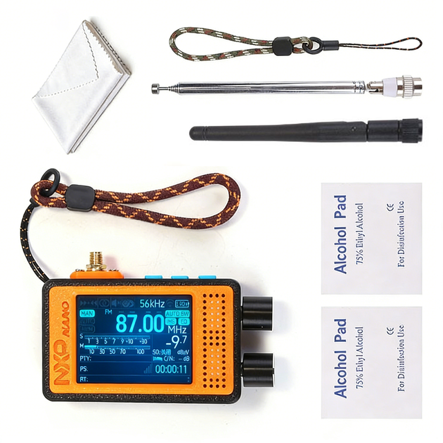 Mini Pocket TEF6686 ESP32 -NANO Multiband Radio 2.4" IPS Touchscreen 2000mAh EDC Portable FM/LW/MW/SW/AIR Receiver Built-in