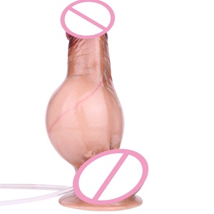 FAAK Silicone Realistic Ejaculation <b>Dildo</b> with Sucker Squirting Inflatable Penis Anal Dilator Sex Toys for Women Men Masturbate - Product Image 5