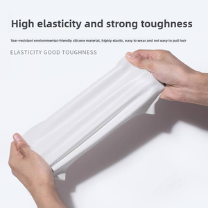 Cuffia da Nuoto Extra Large in Lattice Morbido per Nuotatori Fitness (Uomo e Donna), Rinforzata per Allenamento, Cuffia Doccia Elastica Resistente, Nera - Product Image 3