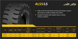 ยาง AL55 35/65R33 สำหรับรถตัก รถดันดิน และเครื่องจักรใต้ดิน ยางสำหรับรถดันดินและเครื่องจักรใต้ดิน ขนาด 35/65r33 - Product Image 4