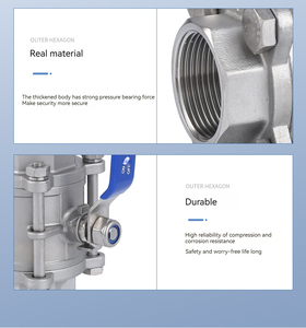 Chất Lượng Cao <span class=keywords><strong>Cf8</strong></span> Cf8M 1PC 2 Cách Bóng Van 304 Chất Liệu Thép Không Gỉ Của Nhãn Hiệu Bóng Van - Product Image 5