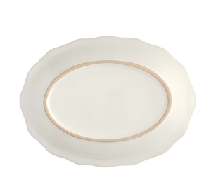 Juego de Platos de Cerámica Color Marfil de Diferentes Tamaños, Plato Ovalado de Lujo de Alta Calidad con Forma de Concha, Platos <span class=keywords><strong>para</strong></span> Cena con Múltiples Usos - Product Image 3