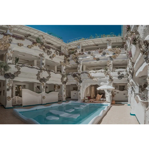 Juego de Muebles de Dormitorio de Hotel con Temática Oceánica Moderna, Base de Cama de Madera Tamaño Queen Personalizada con Cabecera para Uso en el Hogar y Apartamentos - Product Image 1