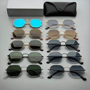 نظارات شمسية مستقطبة للنساء والرجال 54 عدسة زجاجية بألوان متدرجة نظارات شمسية Oculos De Sol Gafas UV400 سداسية - Product Image 3