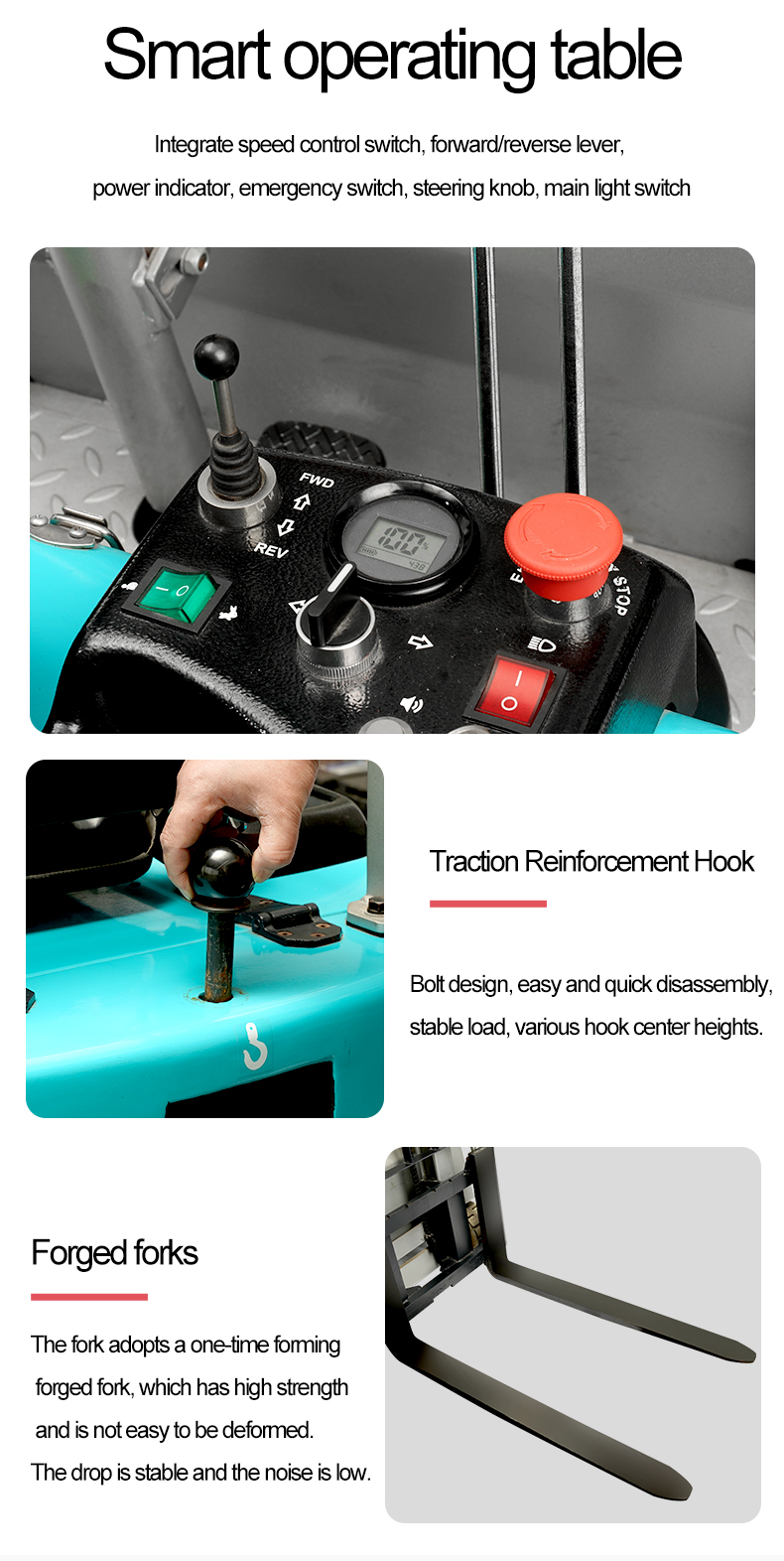 Sinolift CPD10F mini Electric walking and lifting counterbalanced forklift