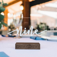 VONVIK — nombres de Table en acrylique, signes géométriques, signes de mariage, Menu géométrique blanc, pour Invitations, support pour cérémonie