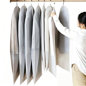 Copertura Antipolvere Spessa in Tessuto Non Tessuto con Cerniera a 360°, Traspirante, Resistente agli Strappi, Anti-Polvere e Anti-Umidità, Protezione Appendibile per Abiti e Cappotti - Product Image 3