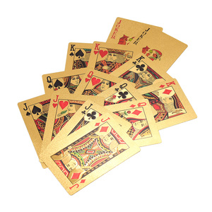 24 thẻ vàng tùy chỉnh chơi bài sàn 260-350gsm giấy quảng cáo Poker với hộp gỗ để giải trí gia đình - Product Image 5