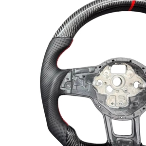 Volante Deportivo Personalizado de Cuero y Fibra de Carbono para Golf MK7/7.5/6/5 <span class=keywords><strong>GTI</strong></span>/GTS/GTD/GTE/R CC R-Line - Product Image 2