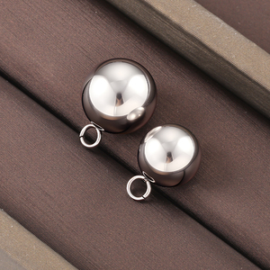 Perles en acier inoxydable massif en gros, breloques pendentifs avec anneau ouvrable, accessoires de bijoux DIY étanches - Product Image 2