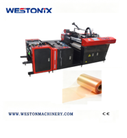 Machine de plastification thermique électrique automatique WESTONIX 540A, vitesse 30m/min, adhésif sensible à la pression, motorisée, pour plastique et papier