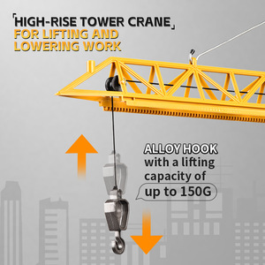 4 kênh <span class=keywords><strong>RC</strong></span> cẩu tháp xoay Lift Mô Hình HợP Kim ánh sáng điện điều khiển từ xa xây dựng cần cẩu đồ chơi cho trẻ em - Product Image 4