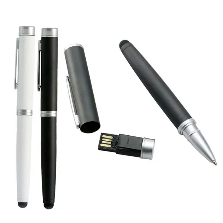 ที่ดีที่สุดคุณภาพโลหะ ballpen usb แบบ capacitive stylus ปากกาตรราคาถูกปากกาไดรฟ์จำนวนมากสำหรับของขวัญ