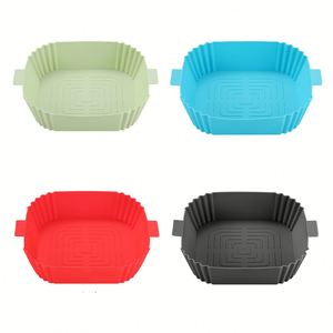 Cesta de silicona universal reutilizable para freidora de aire, apta para alimentos, revestimiento de silicona para freidora de aire, bandeja de silicona para hornear en freidora de aire - Product Image 4
