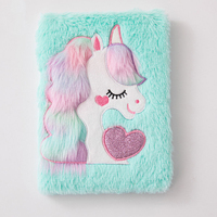 Populaire licorne mignon Kawaii cahier en peluche A5 fille école haute apparence niveau dessin animé grand livre étudiant papeterie cadeau