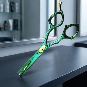 Ciseaux de coiffure professionnels ASAP en acier inoxydable à lame tranchante, manche court, non pliables, pour droitiers, usage en salon - Product Image 2