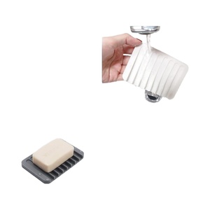 <b>Silicone</b> Self-Draining Soap Tray Bathroom Soap Dish Holder <b>Mats</b> Pads Bath Accessory Accessory - Product Image 5